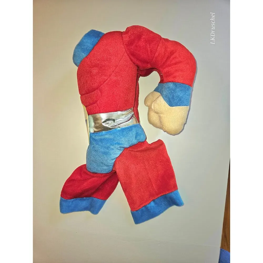 Captain America Dog Costume Red Blue Velour Silver Trim Size XXL